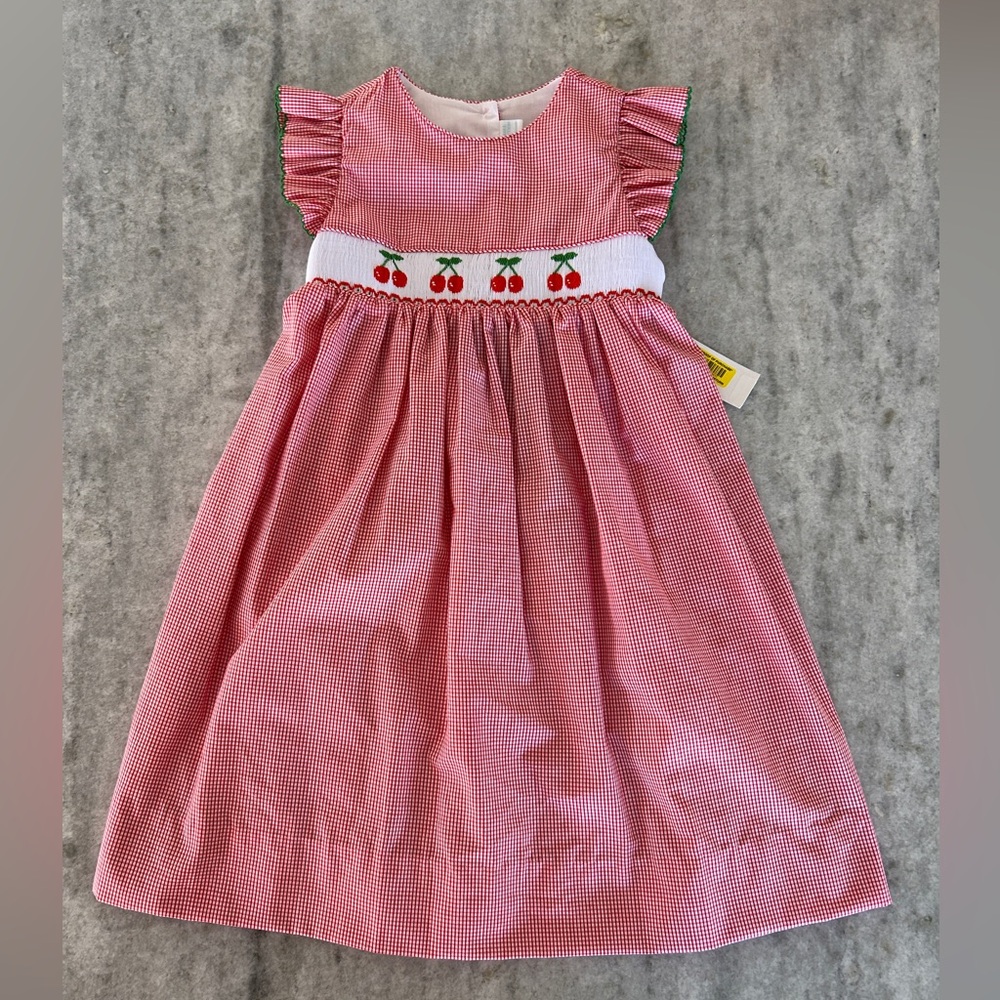 Edghill Collection Cherry Smocked Dress Size 5